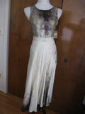 Rachel Roy women's maxi stylish cutout back multi color dress size 0 NWT