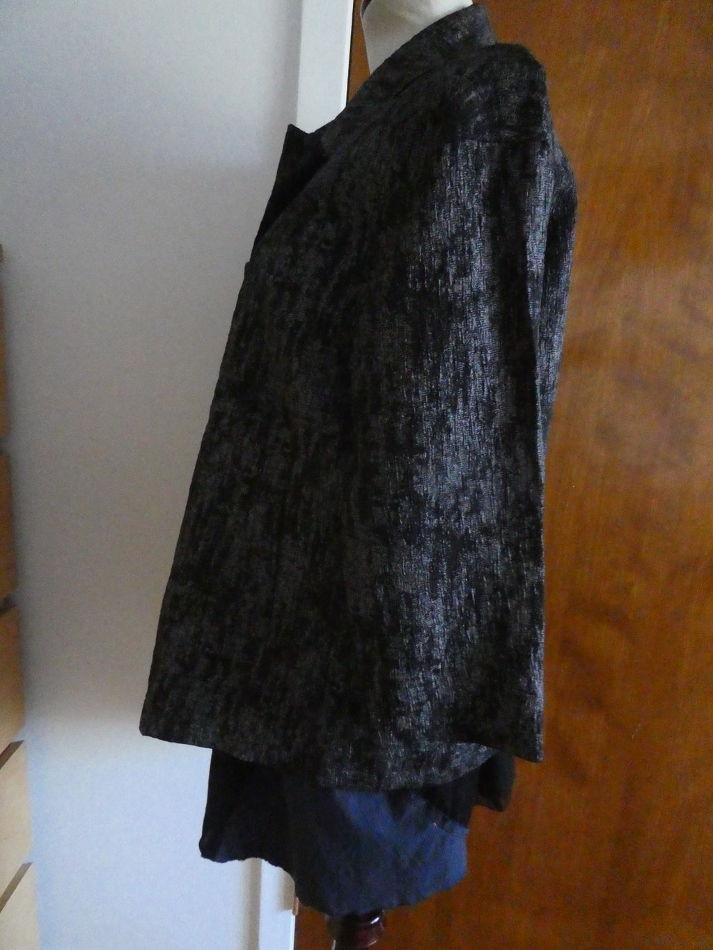Linea By Louis Dellolio black/gray 4 Button with Pockets Blazer Jacket medium