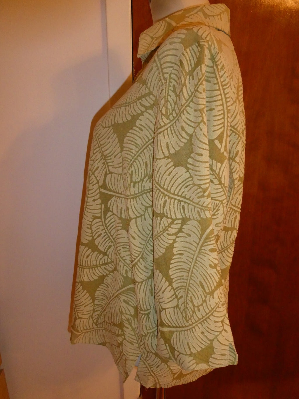 ALFRED DUNNER Women's Green 3/4 Sleeve Blouse Size 12