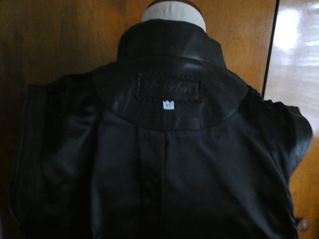 John Michael Designer Black 100% Soft Leather Woman's Vest Size XS