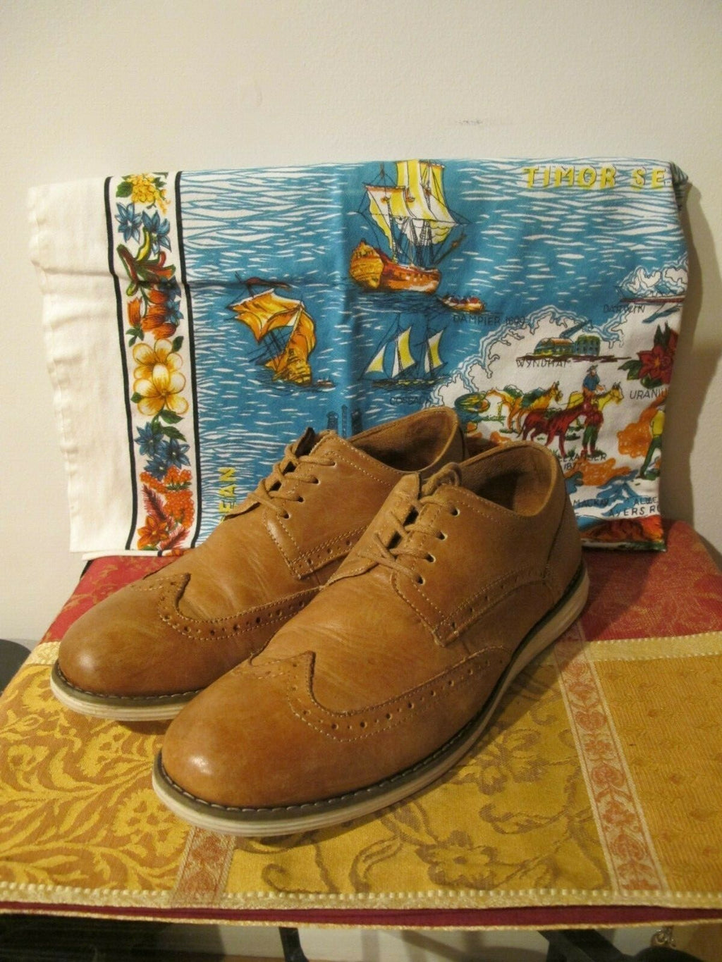VOSTEY Milan Men's Dress Casual Oxford Leather Shoes Size 9.5