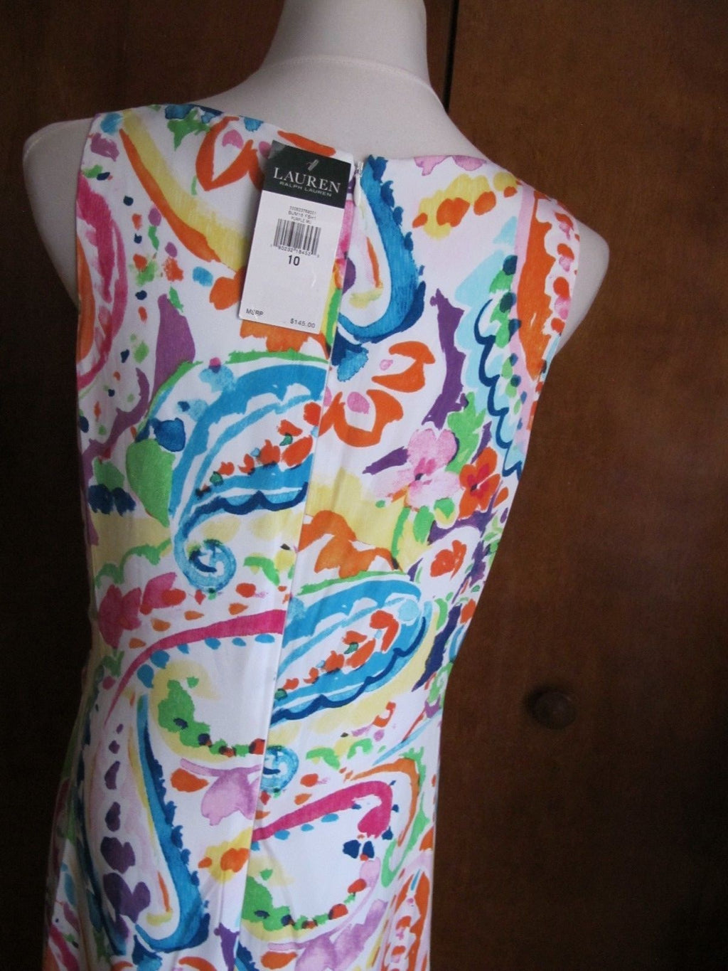 Ralph Lauren Women's Multi Color Lined Faux Wrap Dress New