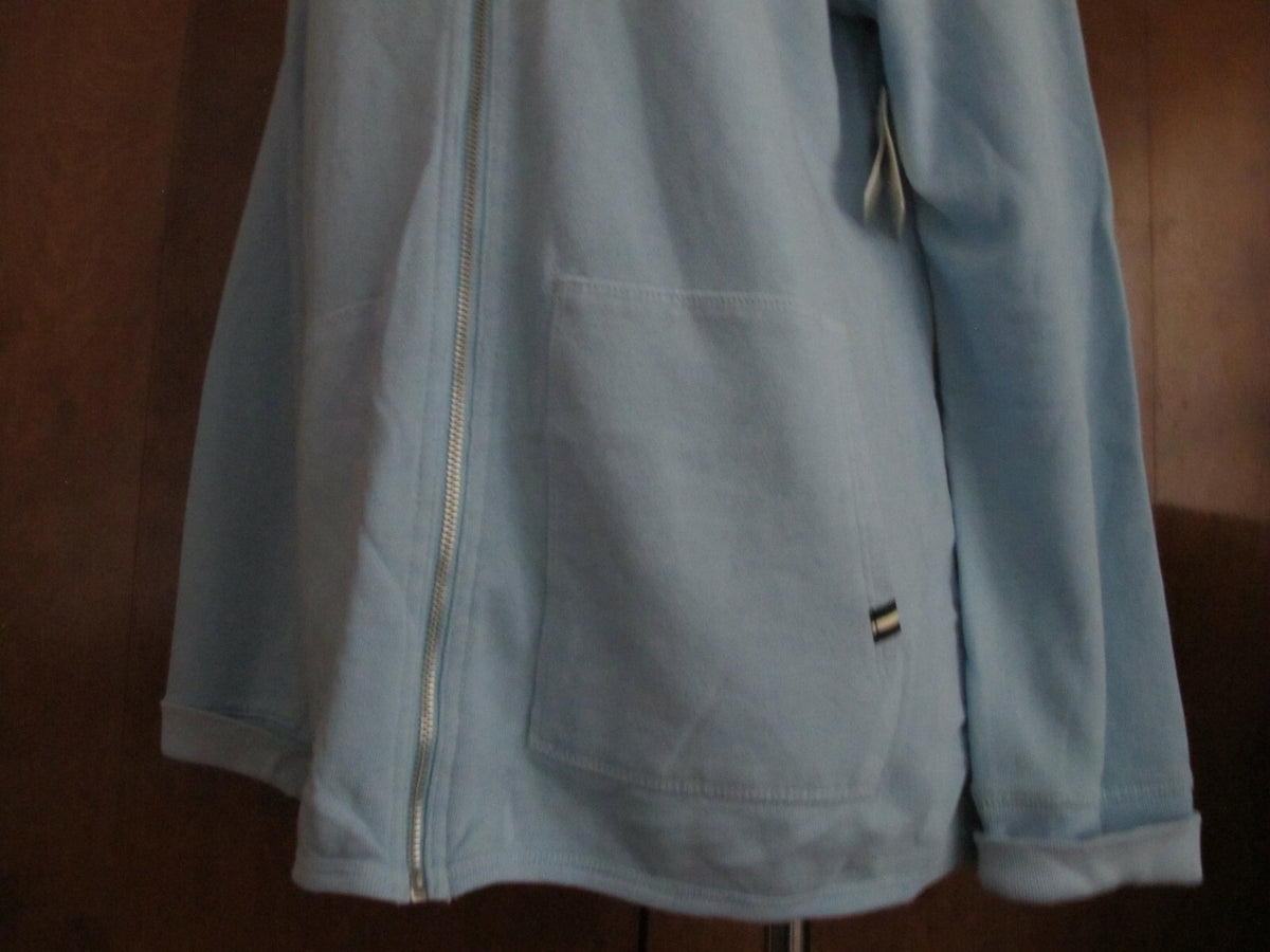 Gap Women's Light Blue Cotton Blend Hooded Pullover Sweater Large