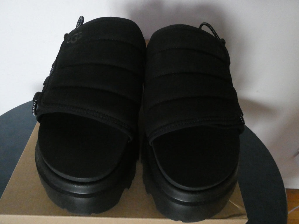 UGG Callie Platform Slide Sandals Black Women US 11 EU 42 New Chunky Lug Sole