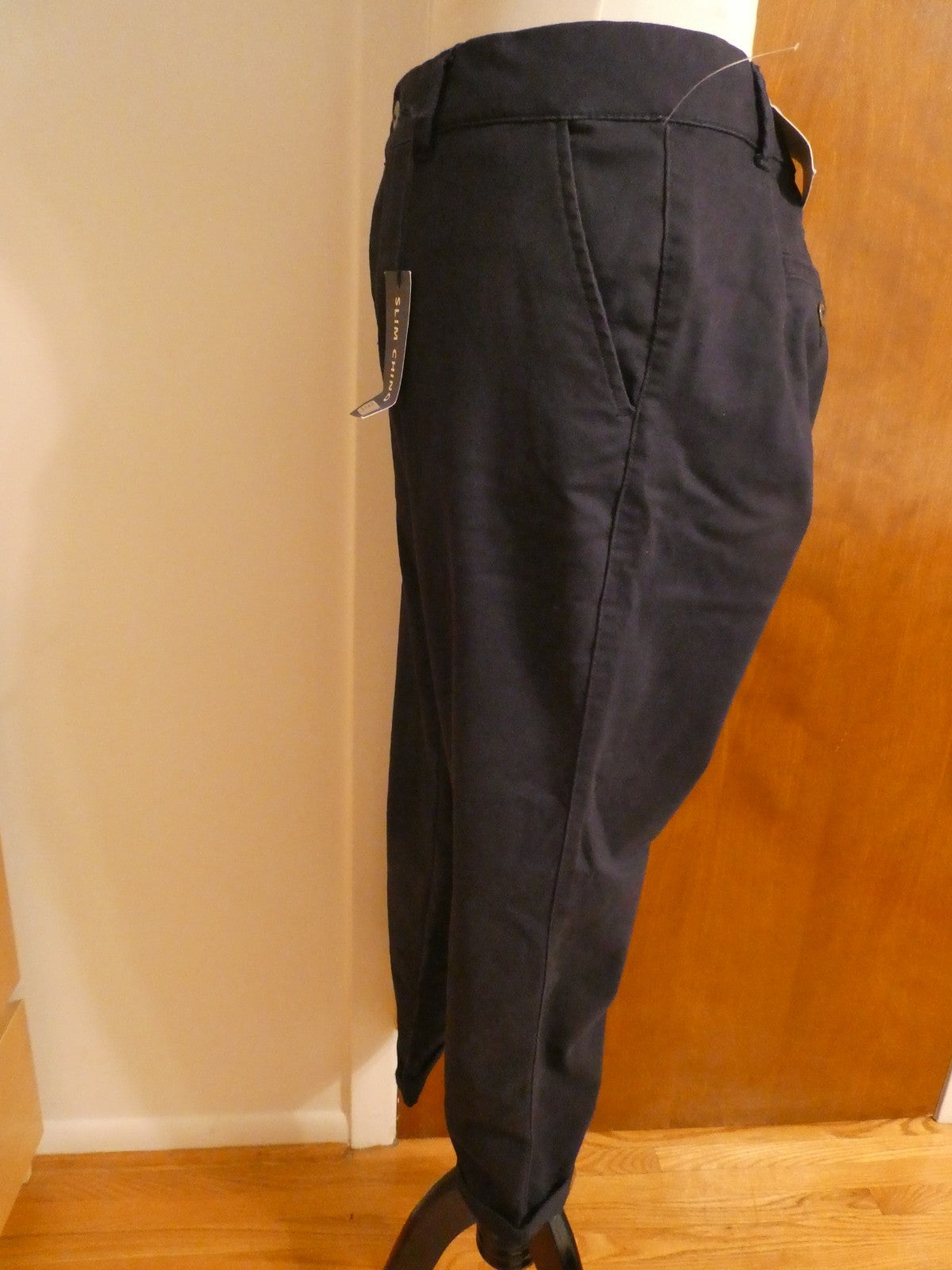 U.S. POLO ASSN. Women Navy Mid Rise Relax Fit Denim Slim Chino Pant 16 (fits 14)