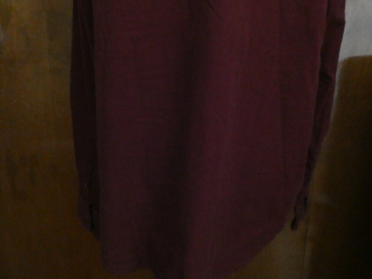 Saks Fifth Avenue soft cotton wine long sleeves mens shirt size xlarge new w/tag