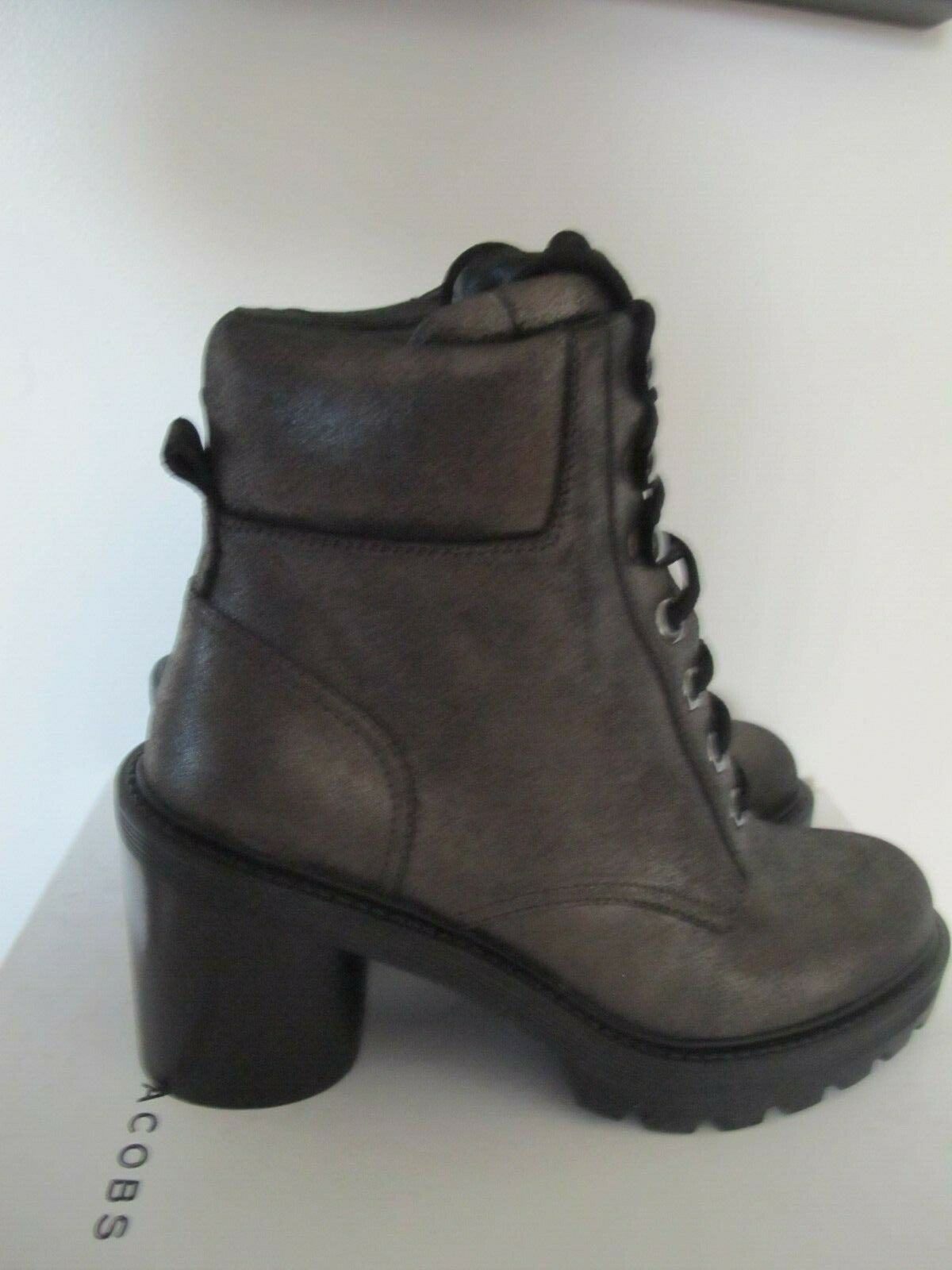 Marc Jacobs Women's Dark Silver Crosby Hiking Boot Ankle Size 38 (US 8)