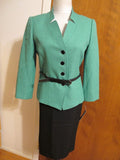 Tahari Asl Women’s green black 2 Piece Skirt Suit Size 6 new