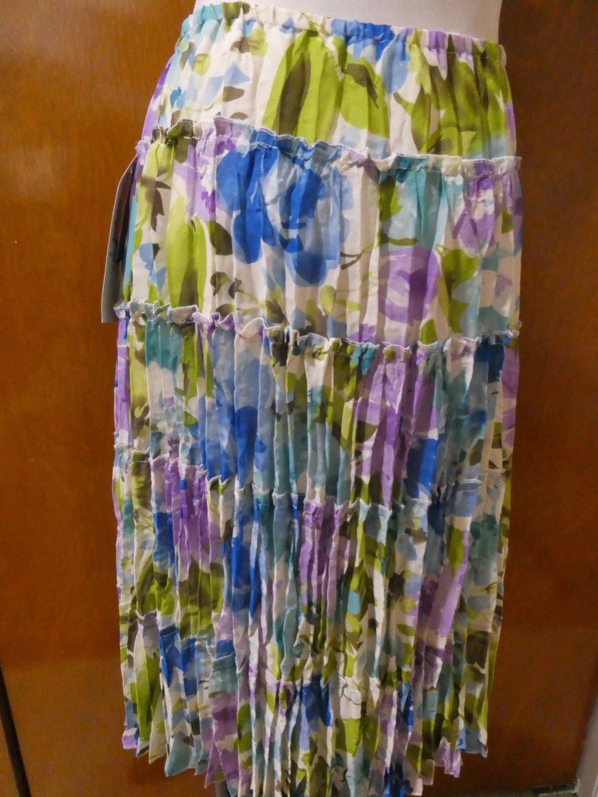 Allison Taylor Women's Multicolor Full Lined Pleated Skirt XLarge