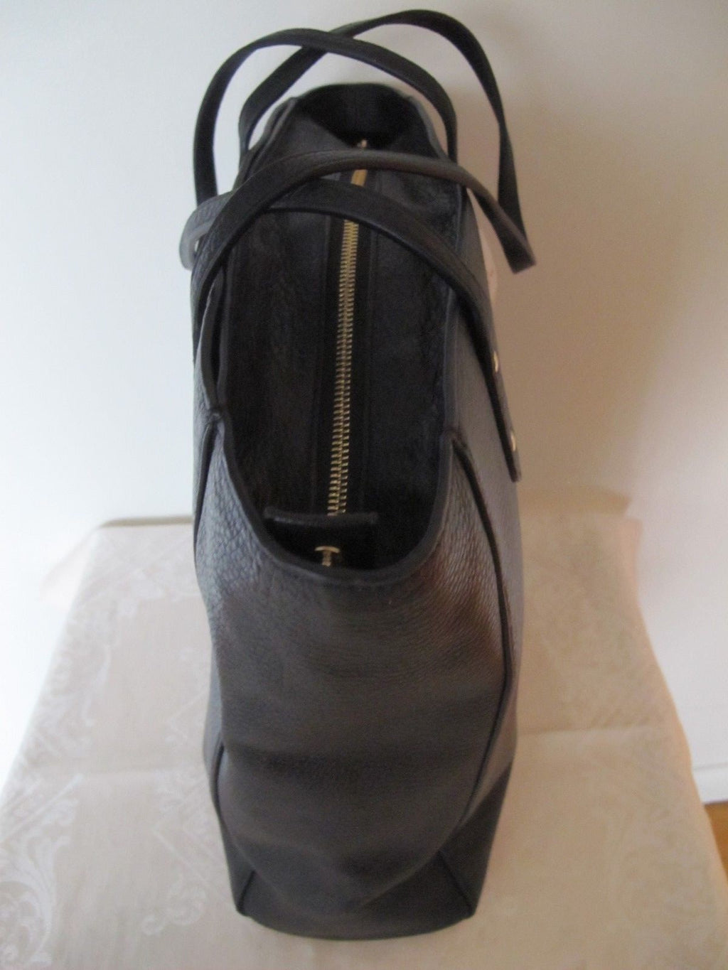 Coach Black Pebble Leather Tote Handbag Style F12184