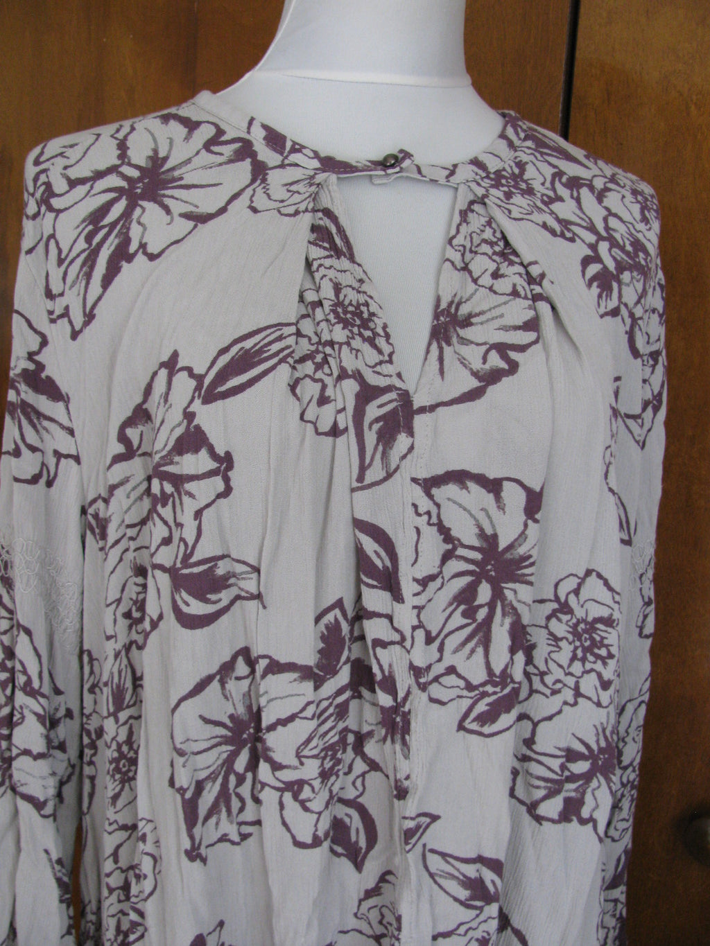 Free People women's cloud combo tunic top rayon size Large 