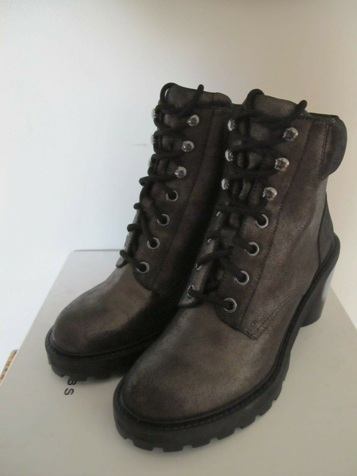 Marc Jacobs Women's Dark Silver Crosby Hiking Boot Ankle Size 38 (US 8)