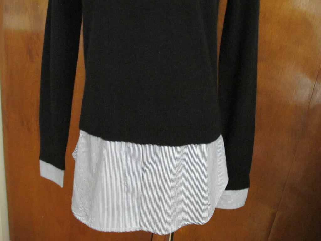 By Bloomingdale's Women’s Black Layered Look Cashmere Sweater Small NWT