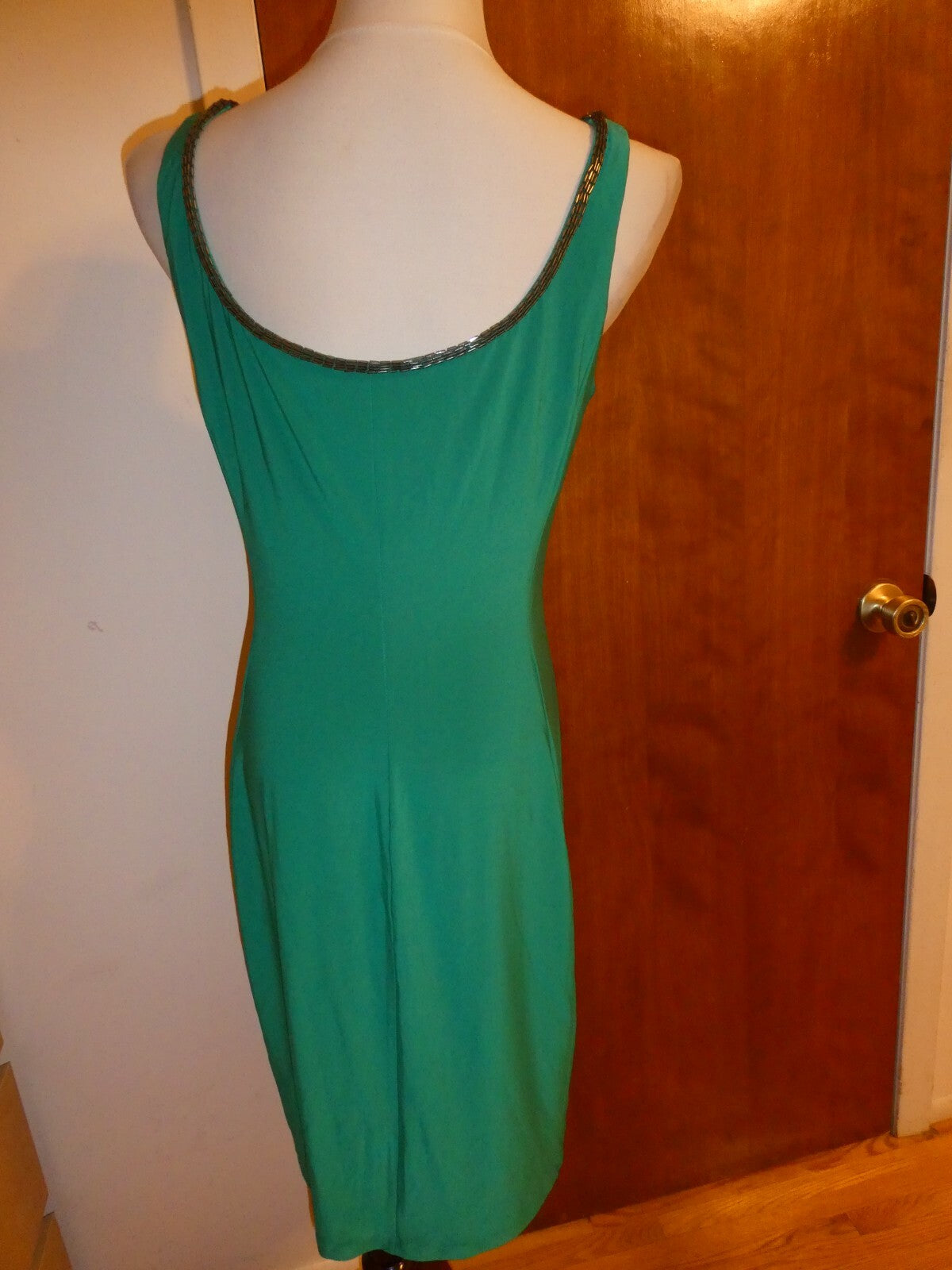 Ralph Lauren women’s emerald elegant neck Jersey evening dress New
