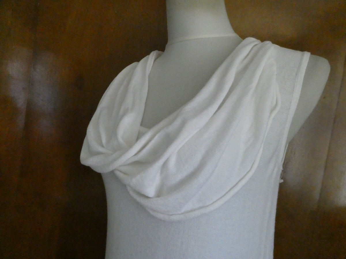 ONE 7 SIX women's white viscose cotton detailed top Large