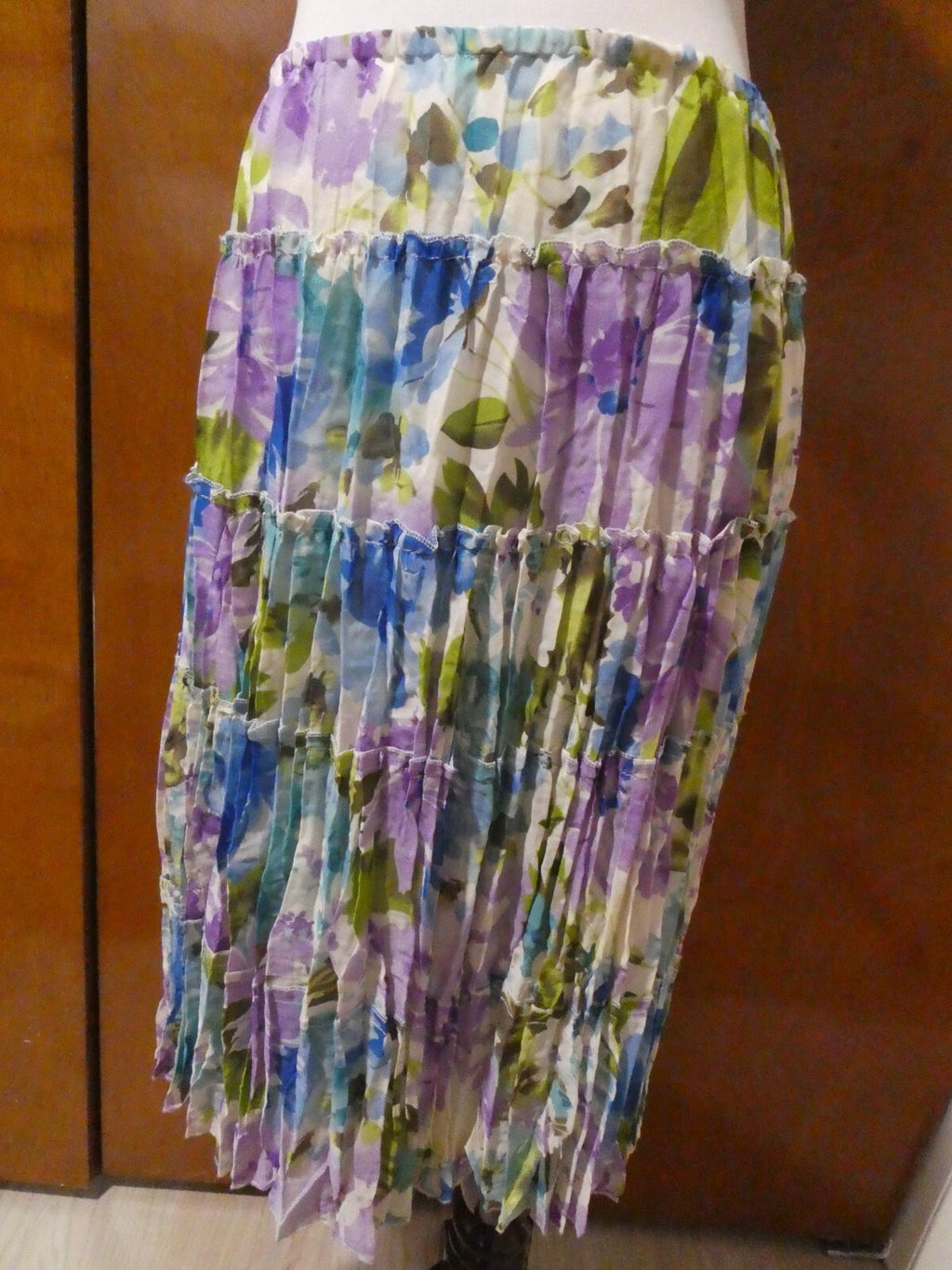 Allison Taylor Women's Multicolor Full Lined Pleated Skirt XLarge