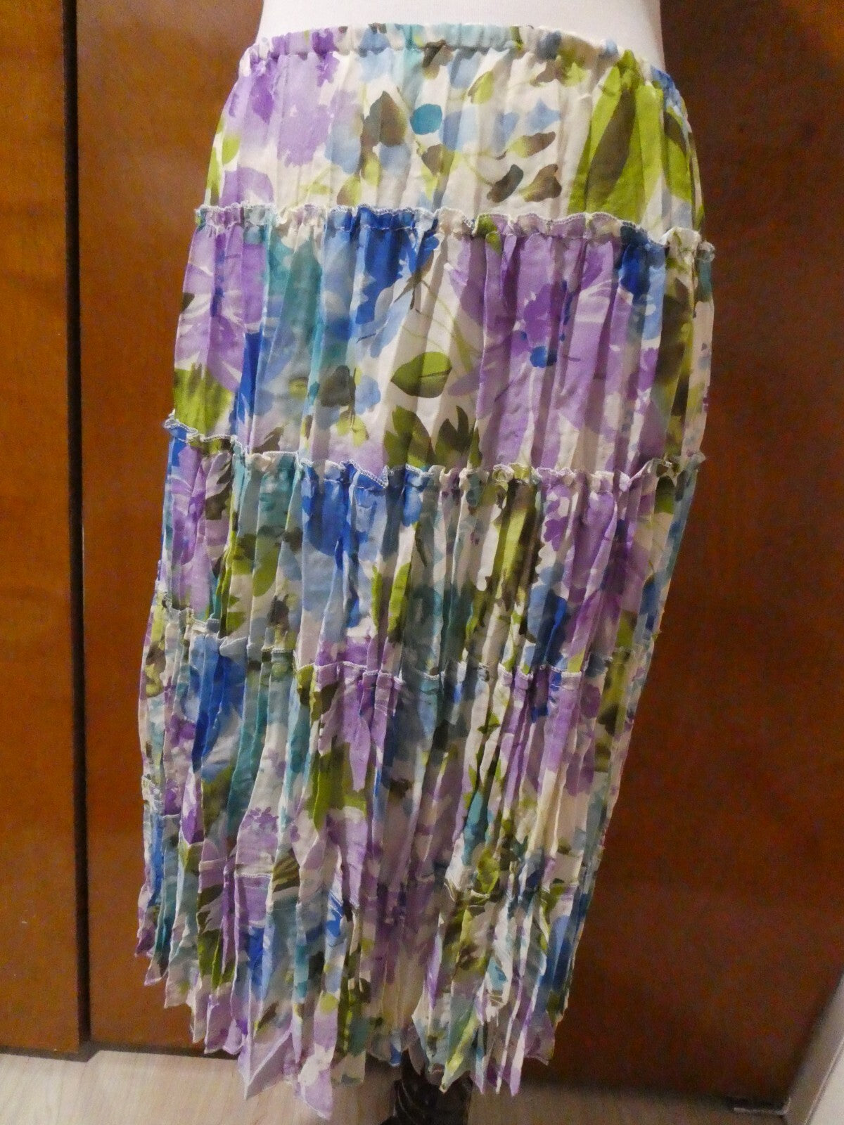 Allison Taylor Women's Multicolor Full Lined Pleated Skirt XLarge