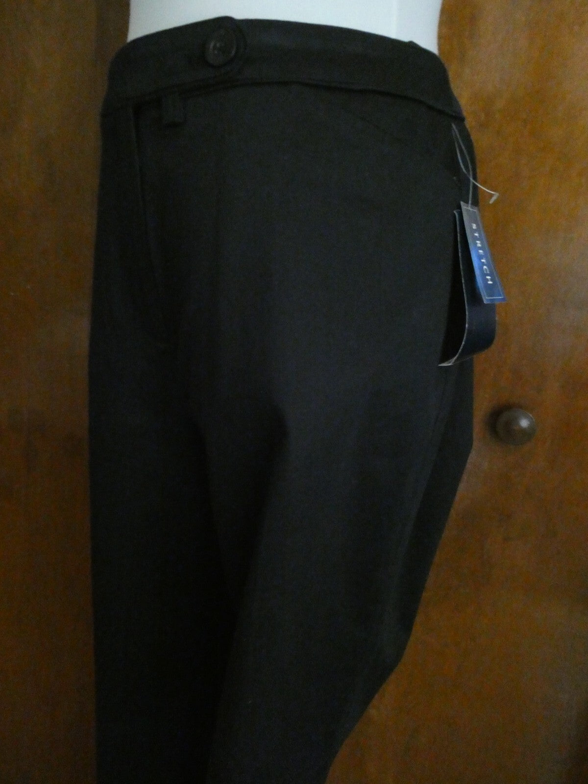 Jones New York Signature women's cotton black pants wide leg at bottom size 12