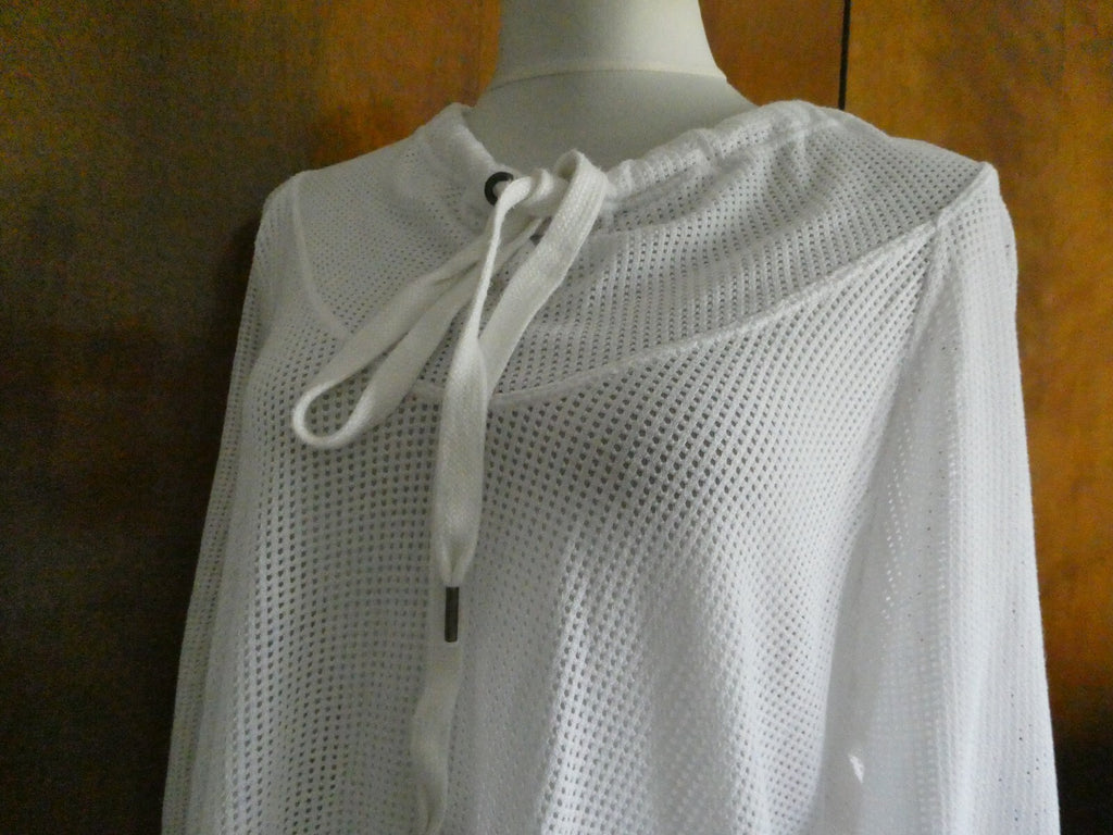 Free People Women’s White 3/4 Sleeves Tunic Long Beach Top Size M/L