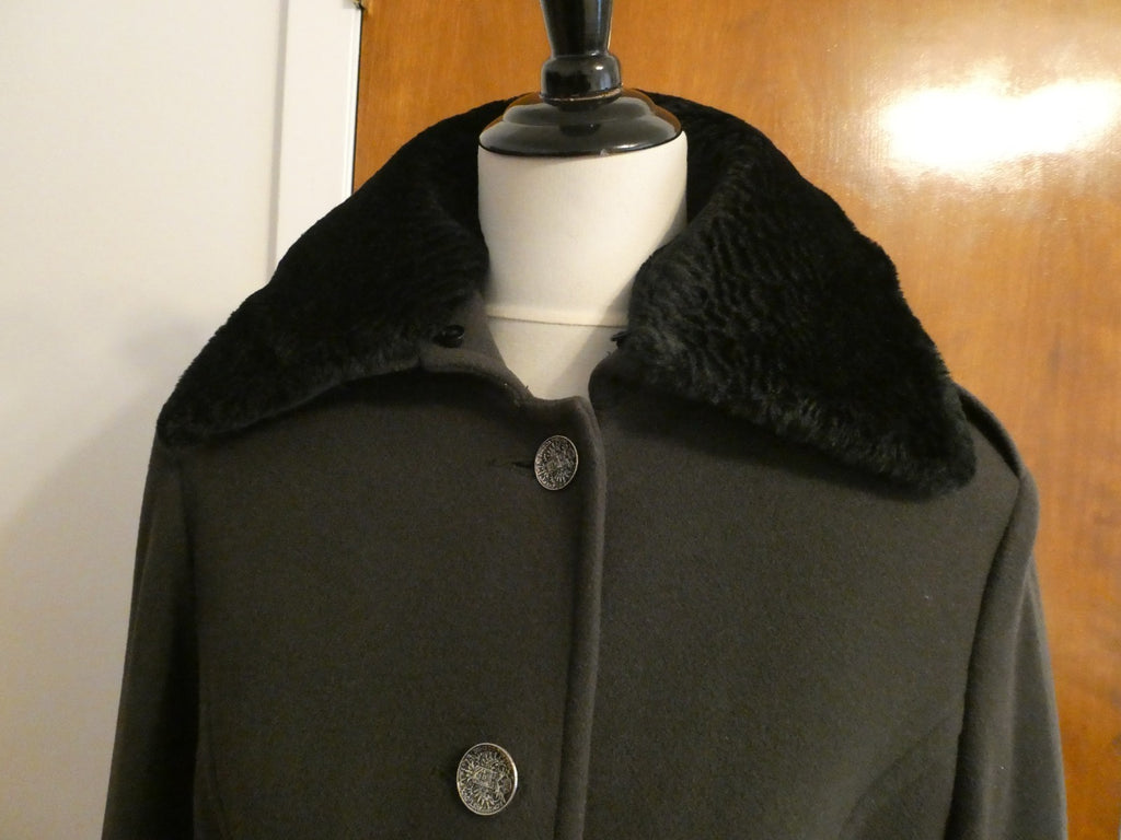 Marvin Richards Women's Long Wool Blend Coat Classic Winter Size 14(fit size8)