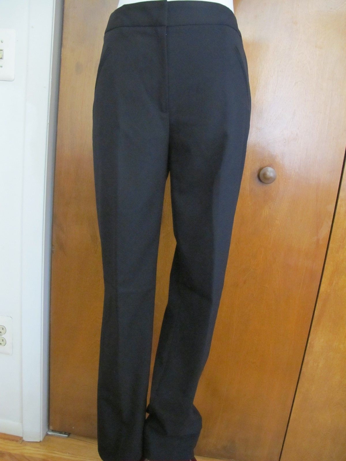 Tahari Asl Women's Black Guttered Sleeves Pant Suit Set 6 NWT