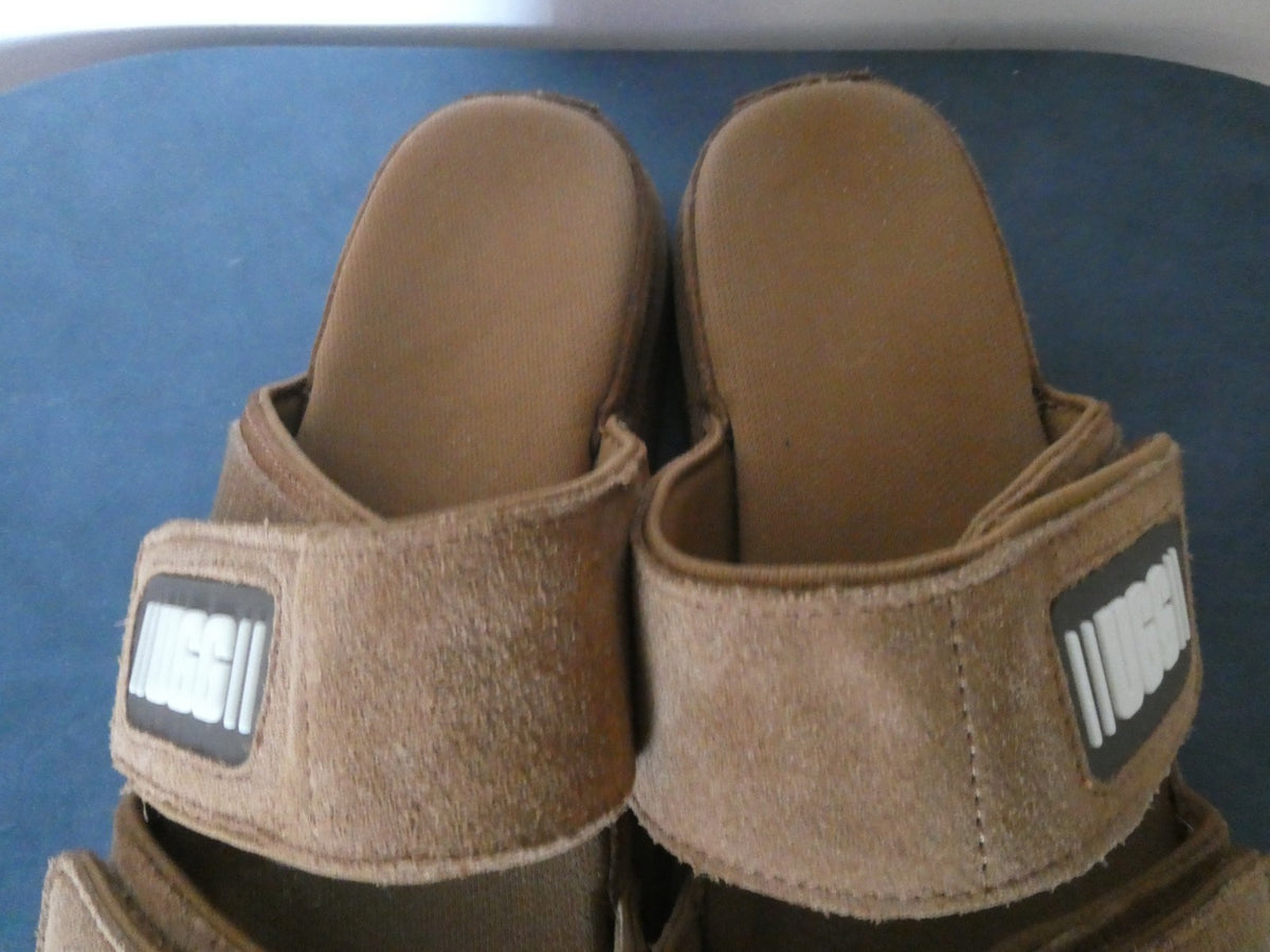 UGG Women’s Suede Slide Slippers Sandals Adjustable Straps Brown Size US 10