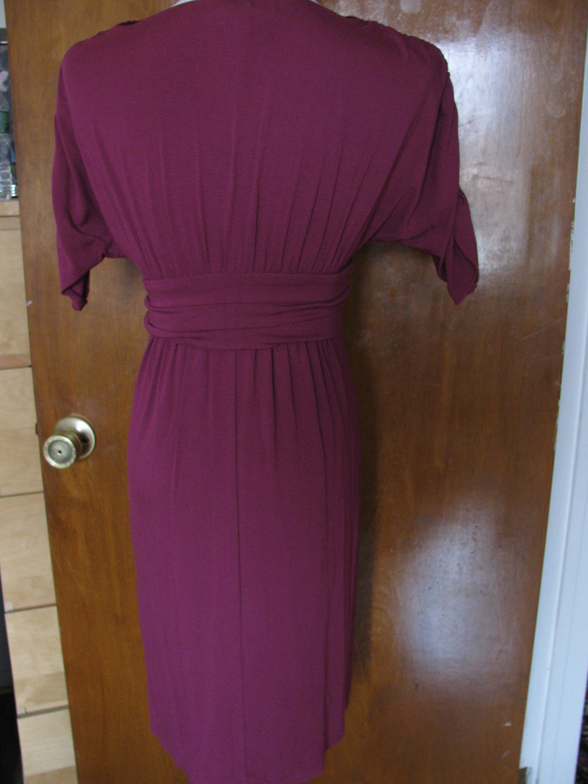 Max Studio women's deep purple viscose dress small New