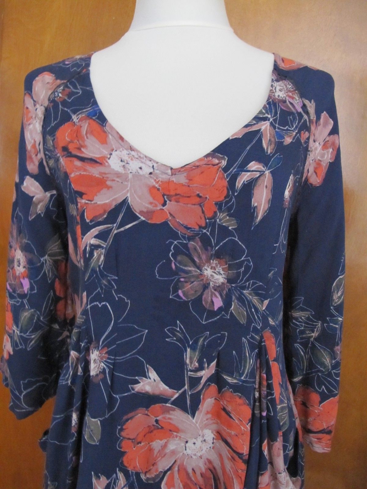 Free People women’s multi color relaxed fit short lined new soft rayon dress 2