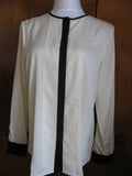 Ralph Lauren women's cream black detailed top New