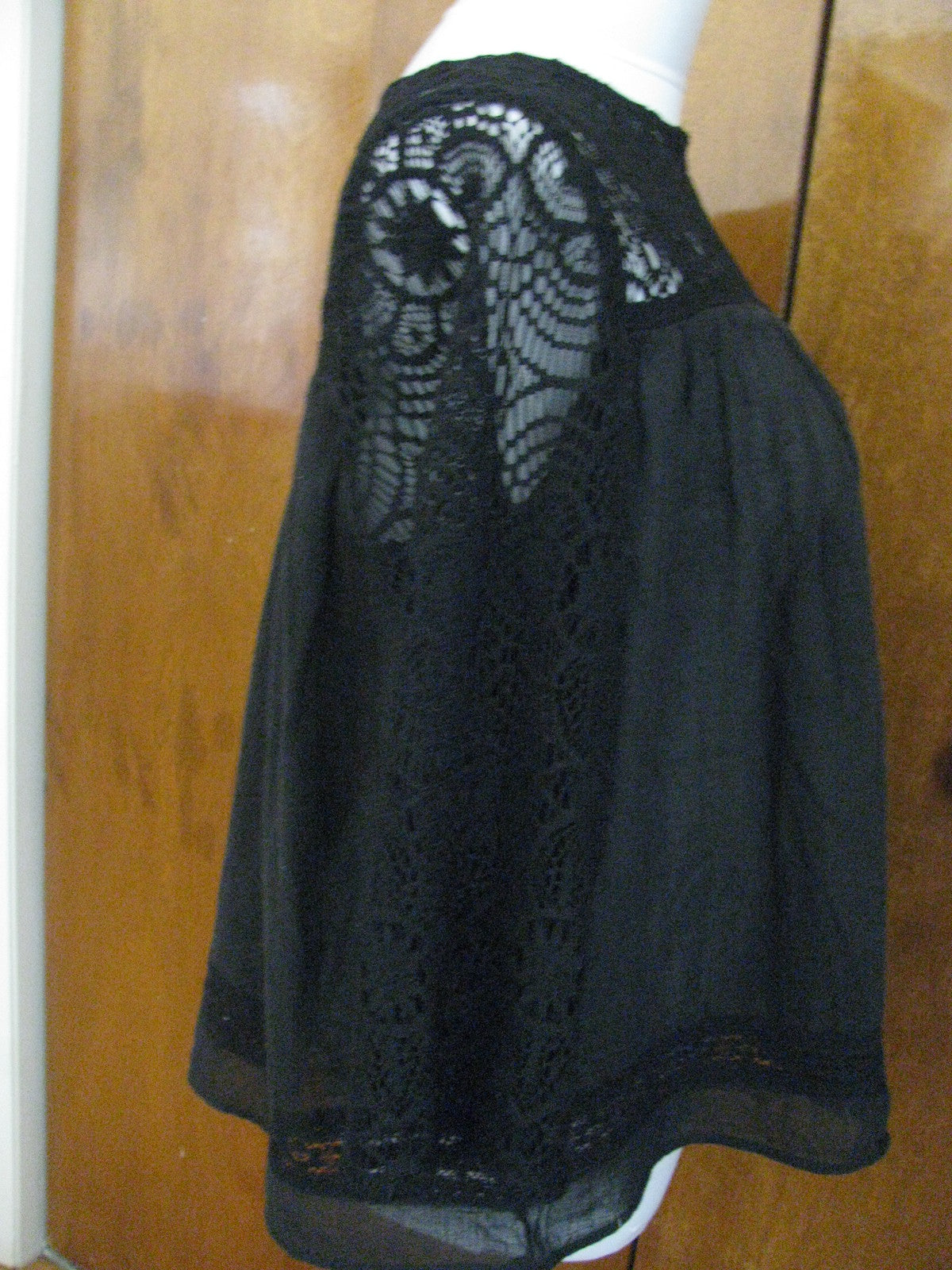 Ralph Lauren Denim & Supply women's black cotton fabric crafted top Large 