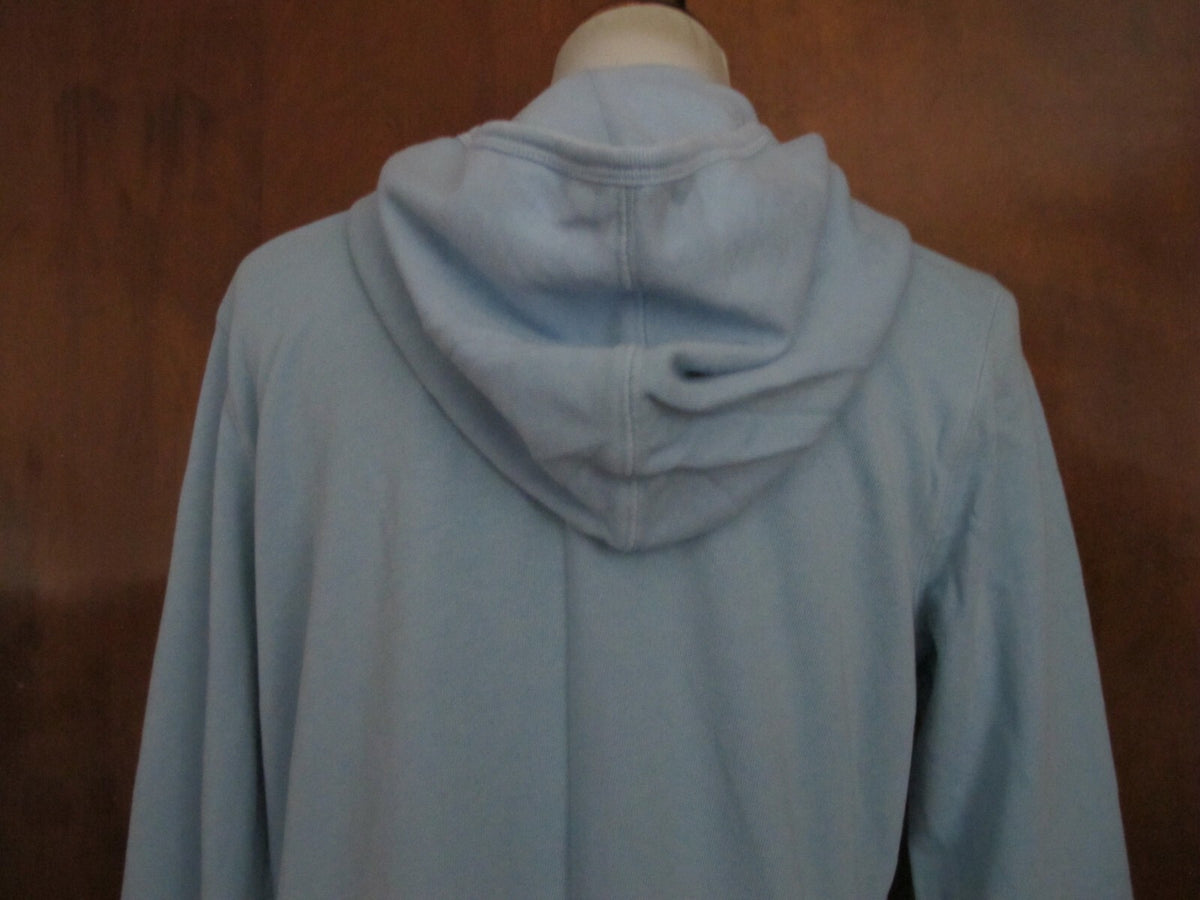 Gap Women's Light Blue Cotton Blend Hooded Pullover Sweater Large