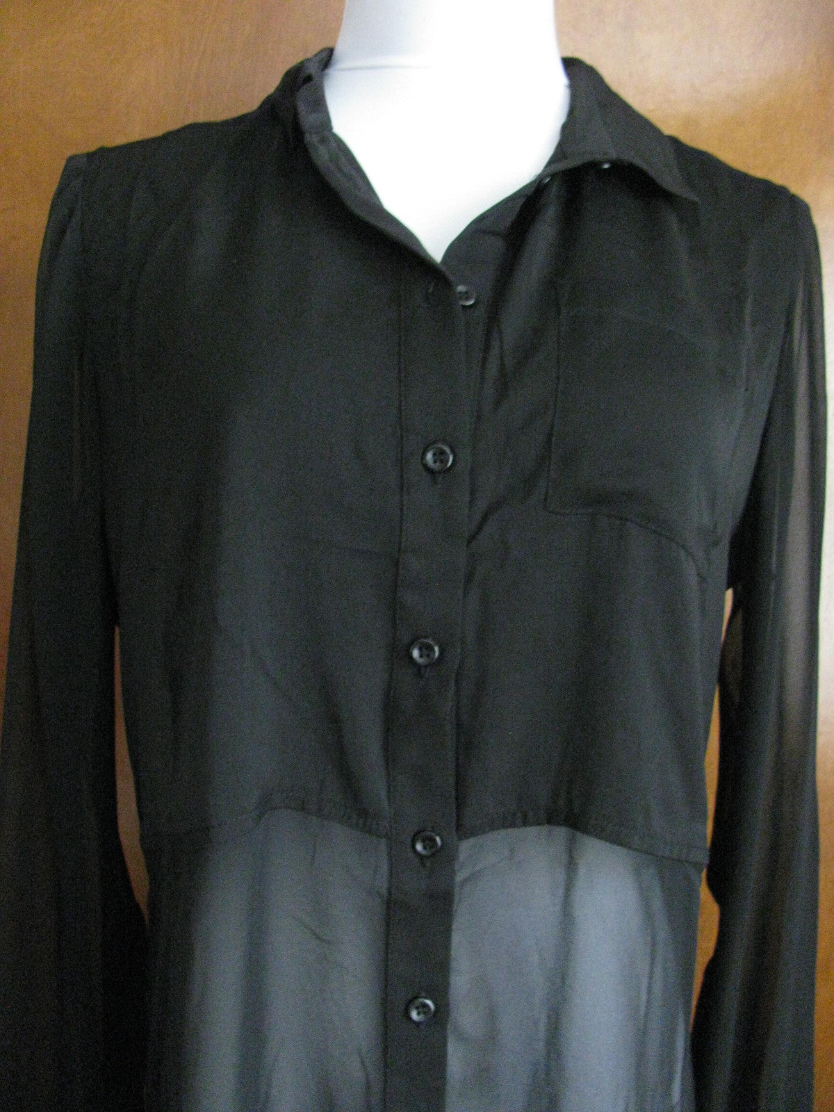 Free People women's black evening  detailed have lined mesh top size xsmall  NWT