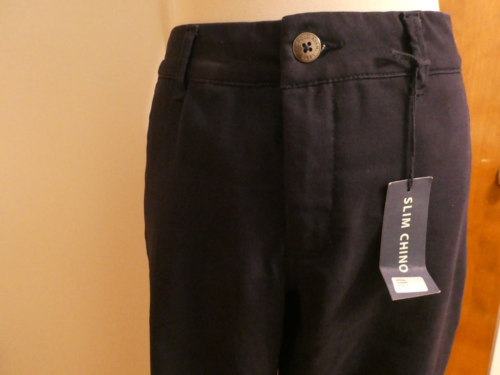 U.S. POLO ASSN. Women Navy Mid Rise Relax Fit Denim Slim Chino Pant 16 (fits 14)