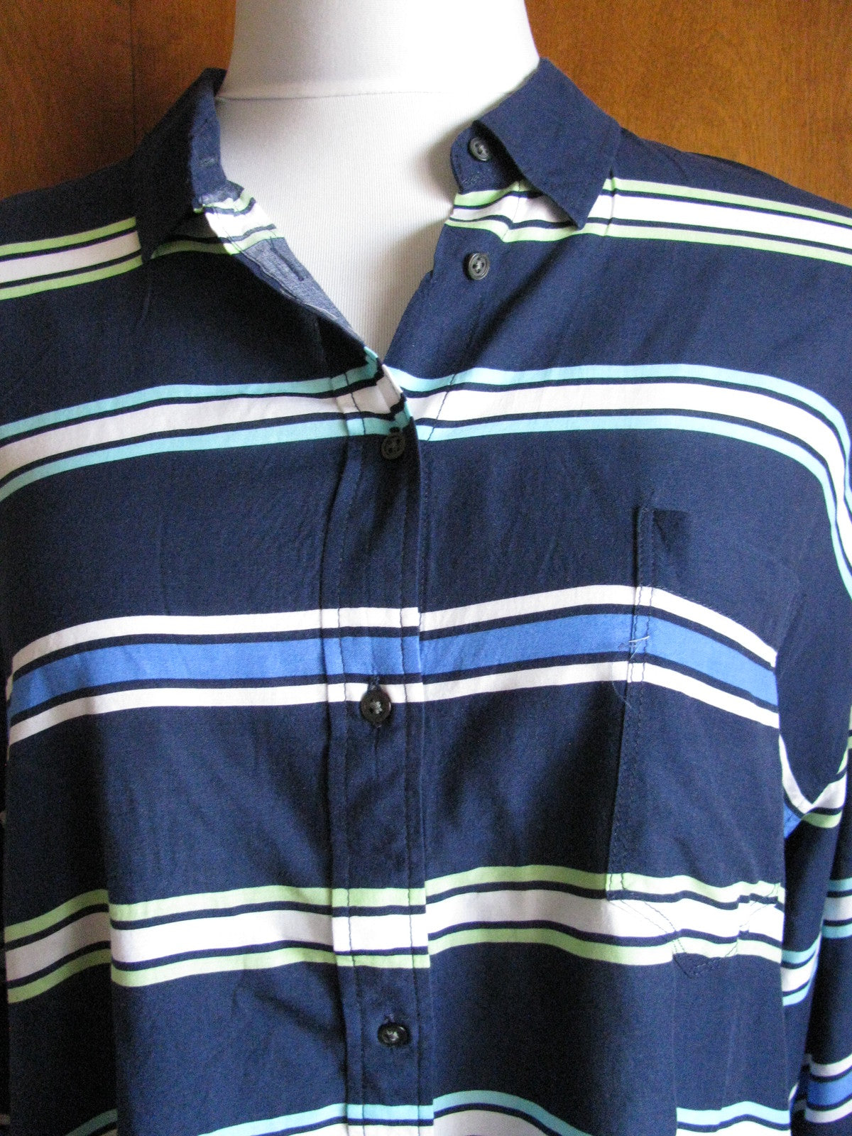 Gap women's 100% rayon stylish multicolor striped tunic top long sleeves Large 