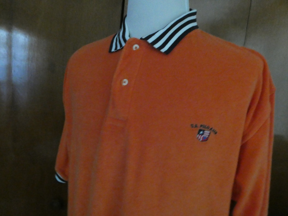 US Polo Assn. men’s orange cotton shirt size XLarge  New 