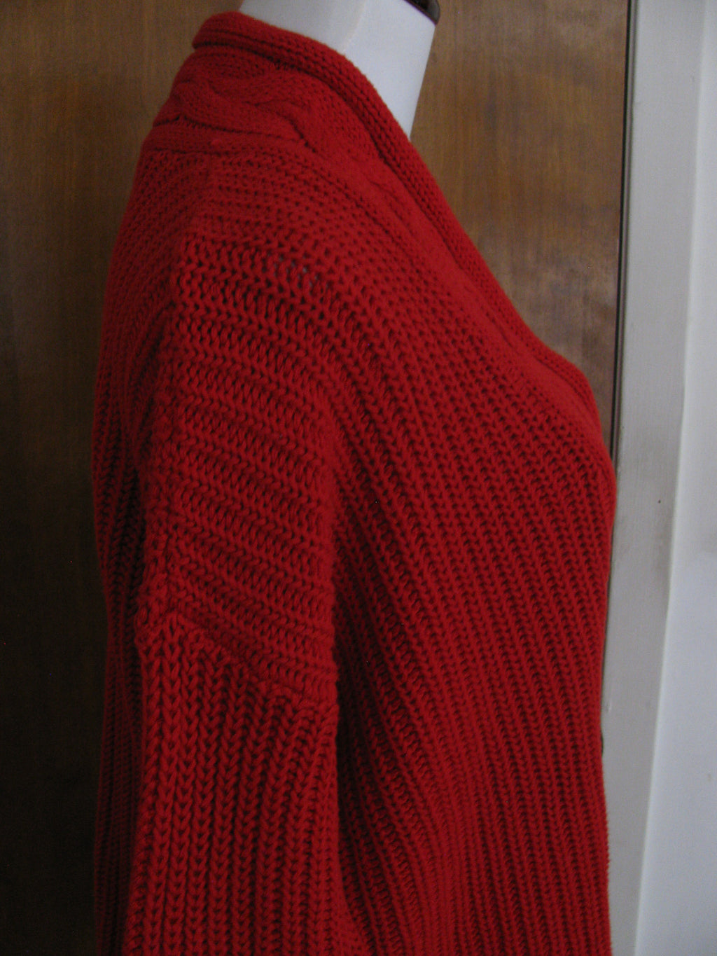 Lauren Ralph Lauren women’s red V-neck cotton sweater New