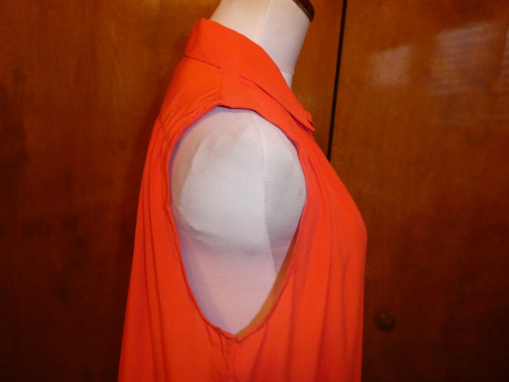 Anthropologie Orange Maeve Women's 100% Silk Blouse Size S, L