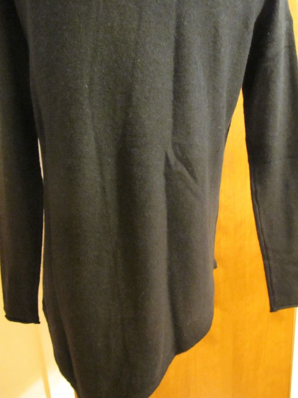 By Bloomingdale’s Womens Marled Evergreen Black Cashmere Sweater XS 