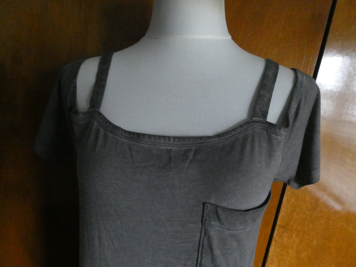 Anthropologie Cloth & Stone Women’s Gray Cold Shoulder Dress Size Small