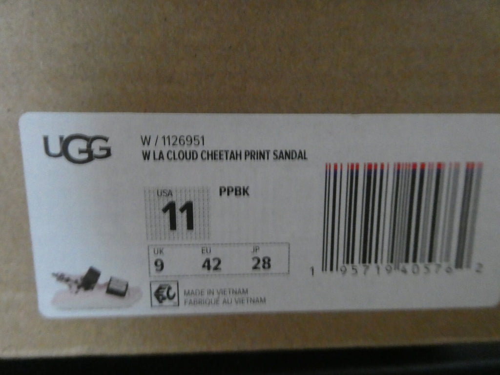 UGG WOMEN LA CLOUD CHEETAH PRINT PLATFORM SANDALS, US 11 EUR 42 STYLE# 1126951