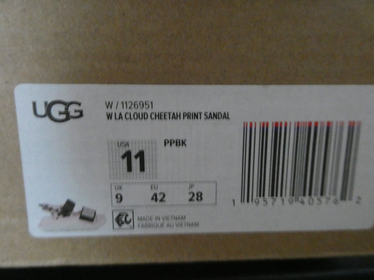 UGG WOMEN LA CLOUD CHEETAH PRINT PLATFORM SANDALS, US 11 EUR 42 STYLE# 1126951