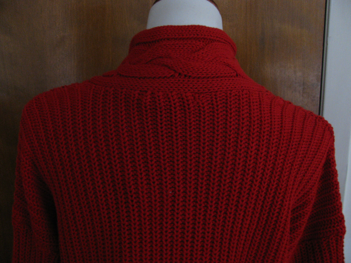 Lauren Ralph Lauren women’s red V-neck cotton sweater New