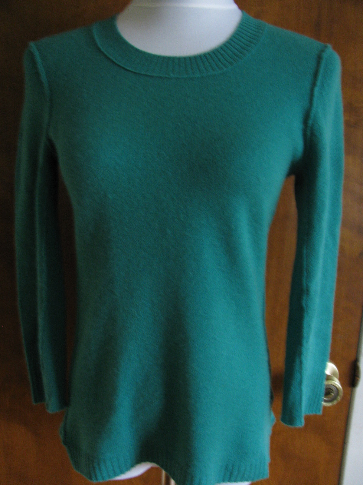 Aqua Women’s Green Fern Cashmere Detailed Long Sleeves Sweater Size Small NWT