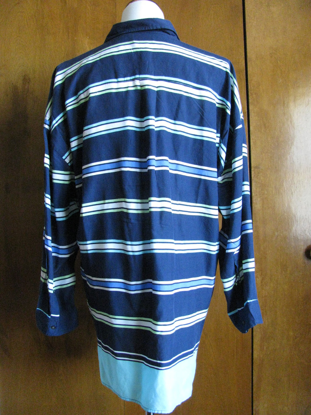 Gap women's 100% rayon stylish multicolor striped tunic top long sleeves Large 