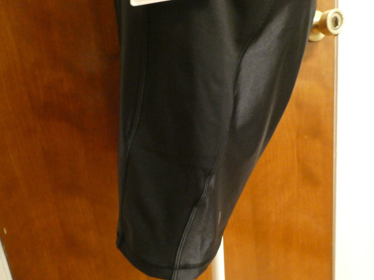 Lululemon Satin Shine Panelled HR Short 8" Wordmark Black Size 14 NWT