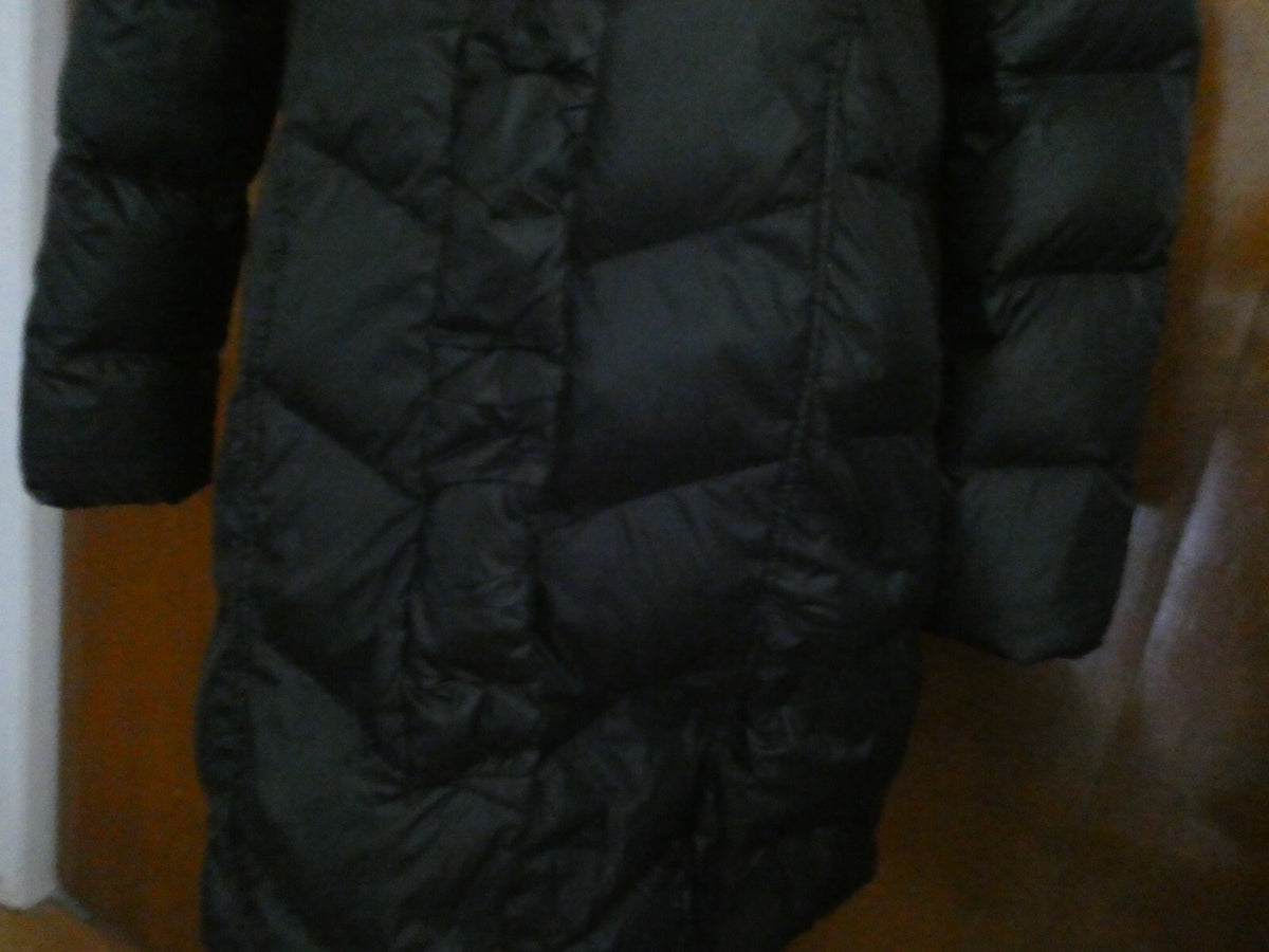 Tahari Women's Black Down Puffer Winter Detailed Coat Jacket Xsmall