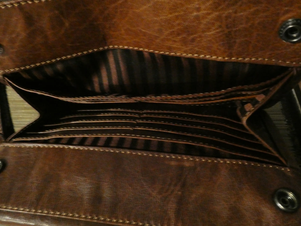 Jack Georges Voyager Women’s Brown Jeanine Leather Wallet Messenger & Cross Body