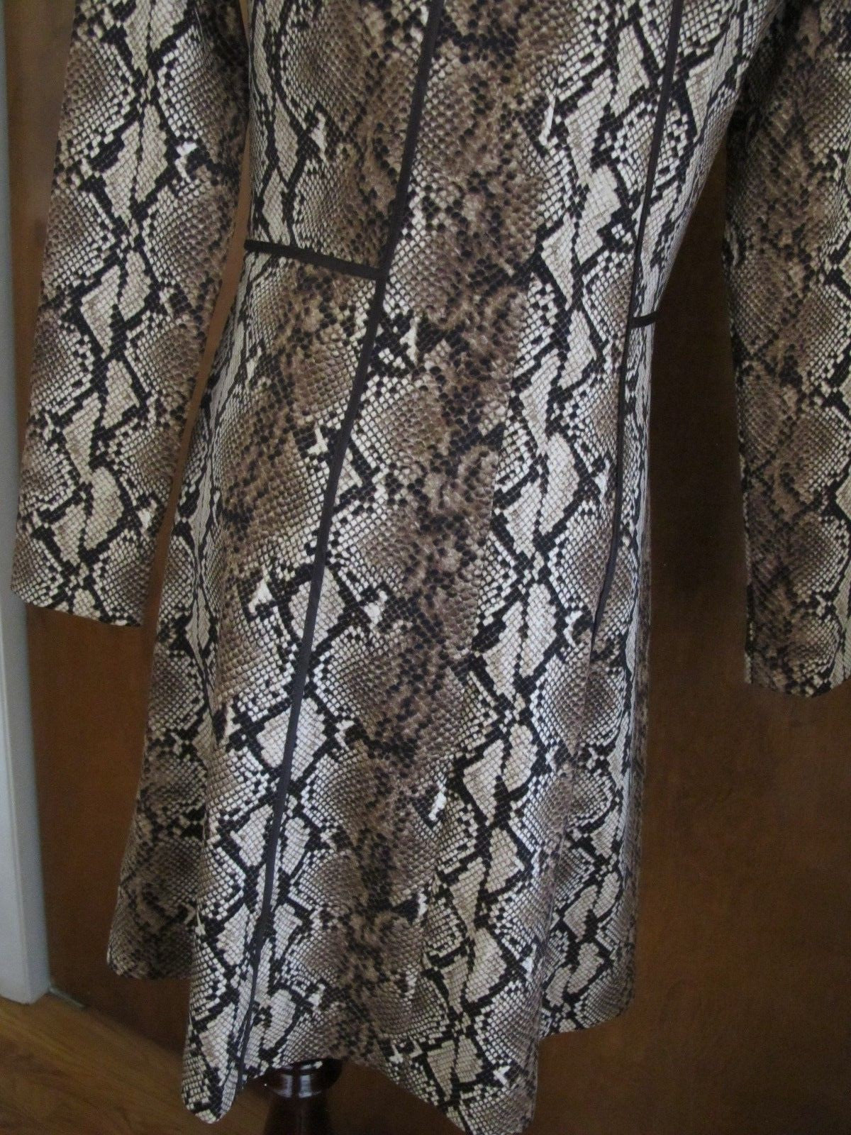 Michael Kors women’s caramel printed boat neck A-line dress 8P 