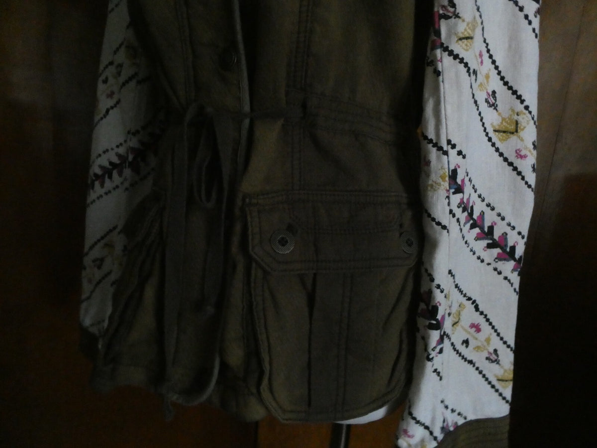 FREE PEOPLE Multicolor Soft 100% Cotton Tie Jacket Size Small