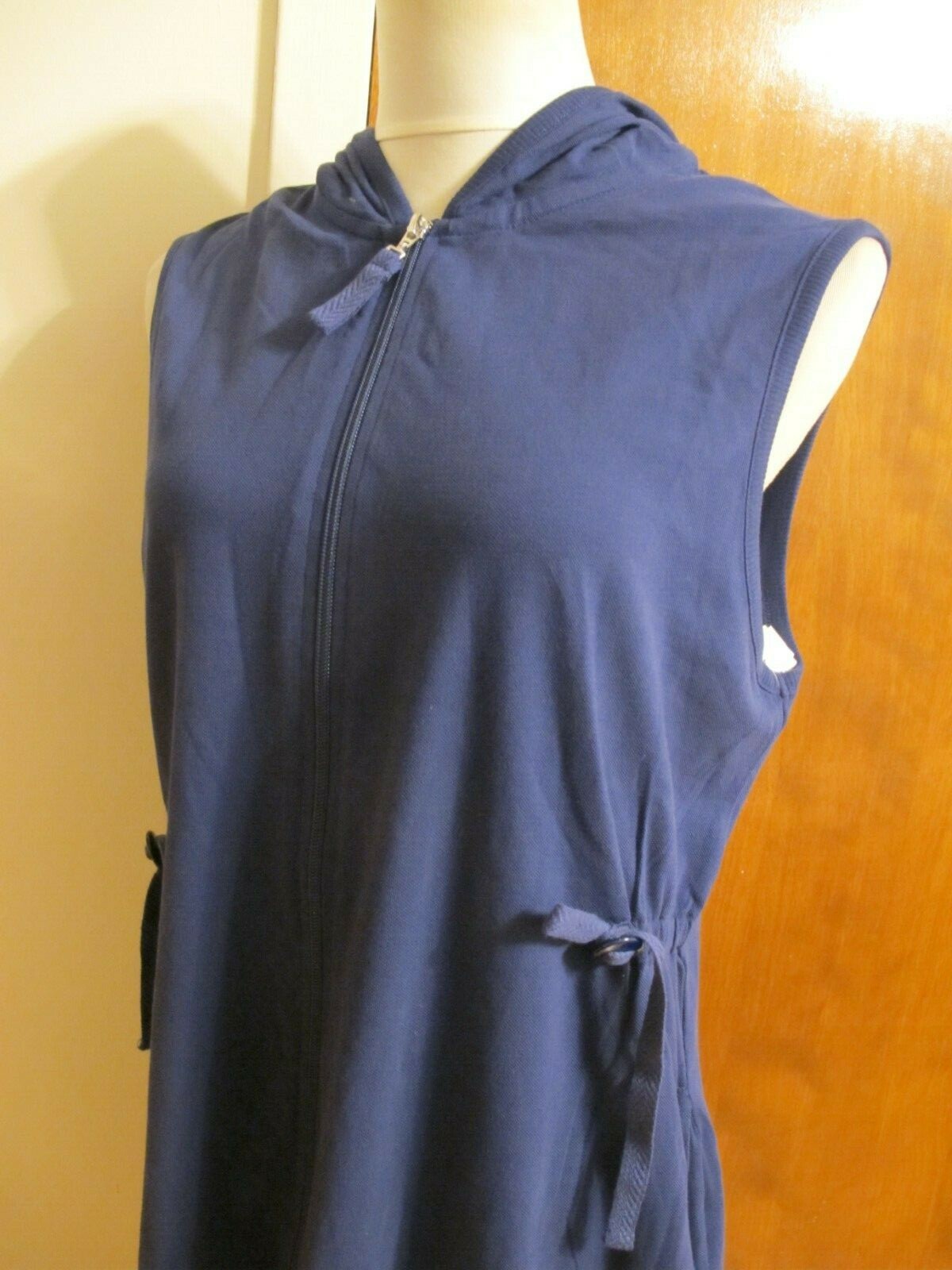 Stan Herman women's navy cotton dress Large